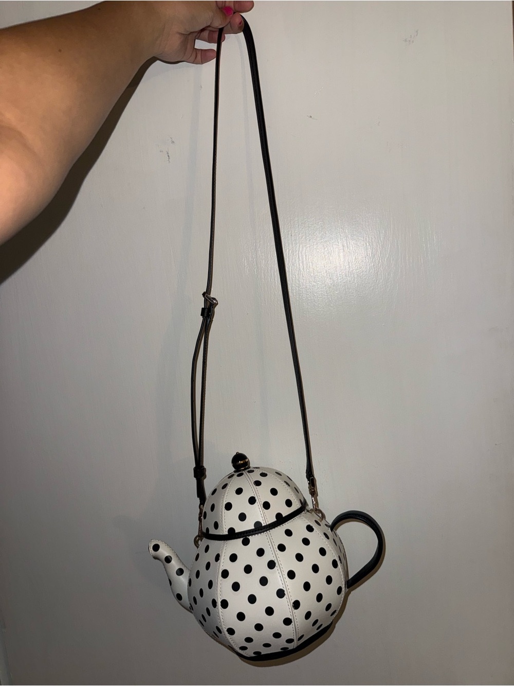 Kate Spade Alice in Wonderland Polka Dot Teapot Crossbody Bag
